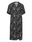 Cardes Allie S/S Calf Dress Aop Black ONLY Carmakoma