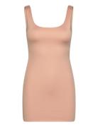 Seamless Dress With Straps Beige Mango