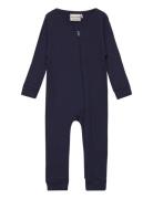 Jumpsuit Ls Rib Navy Minymo