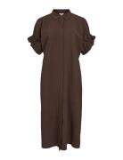 Objcif Tiana Ss Midi Dress E Ss Fair 23 Brown Object