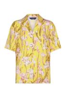 Rel Iris Print Ss Pyjama Shirt Yellow GANT