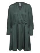 Wrapped Satin Dress Green Mango