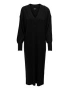 Onlnew Tessa L/S Midi V Dress Knt Noos Black ONLY