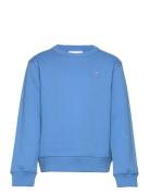 Regular Badge Crew Neck Sweat - Got Blue Knowledge Cotton Apparel