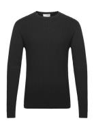 Slhberg Cable Crew Neck Noos Black Selected Homme