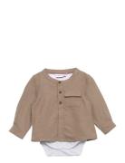 Nbmnupan Ls Shirtbody Beige Name It