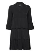 Vmkatrine 3/4 Short Dress Wvn Ga Black Vero Moda