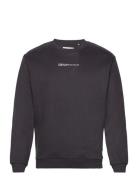 Crew Neck Sweater With Print Black Tom Tailor