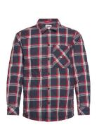 Tjm Padded Check Overshirt Navy Tommy Jeans