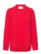 Slfmivia Ls Top B Noos Red Selected Femme