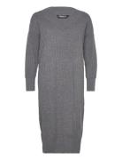 Onlnew Tessa L/S Midi V Dress Knt Noos Grey ONLY