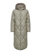 Onlnewtamara X-Long Quilted Coat Cc Otw Green ONLY