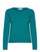 Rwlaica Ls O-Neck Raglan Cardigan Blue Rosemunde