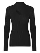 Sanka Knit T-Neck Black Second Female