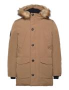 Everest Faux Fur Hooded Parka Beige Superdry