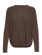 Curved Sweater Brown Davida Cashmere