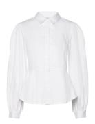Slfvivi Ls Fitted Shirt B White Selected Femme
