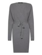 Vmhollyrem Ls V-Neck Dress Ga Noos Grey Vero Moda