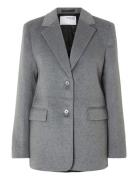 Slfsasja Wool Blazer B Grey Selected Femme