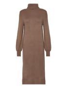 Visara L/S Rollneck Midi Dres/Bf/Ka Brown Vila