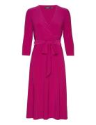 Surplice Jersey Dress Pink Lauren Ralph Lauren