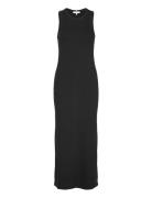 Slim 5X2 Rib Midi Dress Ns Black Tommy Hilfiger