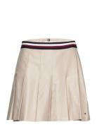 Global Stp Pleated Short Skirt Beige Tommy Hilfiger