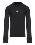 Aeroready Warming Techfit Long-Sleeve Top Kids Black Adidas Sportswear