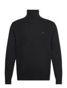 Pima Org Ctn Cashmere Roll Neck Black Tommy Hilfiger