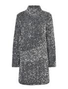 Shimmer Slim Dress Silver Second Female