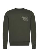 Athletic Script Flock Sweat Khaki Superdry