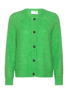 Slflulu Ls Knit Short Cardigan B Noos Green Selected Femme