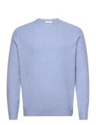Ribbed Knit Sweater Blue Mango