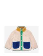 Baby Color Block Sheepskin Jacket White Bobo Choses