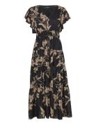 Floral Cotton Voile Tiered Maxidress Black Lauren Ralph Lauren