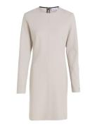 Hw Viscose Fit & Flare Dress Cream Calvin Klein