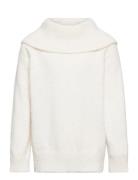 Knitted Sweater With Big Colla White Lindex