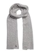 Rib-Knit Wool-Cashmere Scarf Grey Polo Ralph Lauren