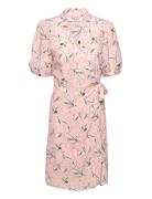 Mschtenya Lyvia Wrap Dress Aop Pink MSCH Copenhagen