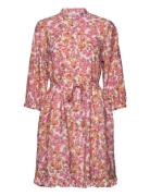 Mschadanaya Ladonna 3/4 Shirt Dress Aop Pink MSCH Copenhagen