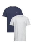 C-Neck T-Shirt 2-Pack Patterned GANT