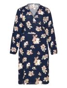 Carnova Ditte Life Ls Wrap Dress Aop Blue ONLY Carmakoma