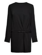 Ruched Dress With Belt Black Mango