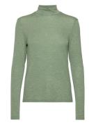 Turtleneck Long-Sleeved T-Shirt Green Mango