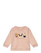 Embroidered Drawing Sweatshirt Pink Mango