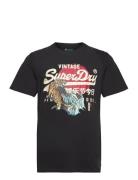 Tokyo Vl Graphic T Shirt Black Superdry