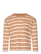 Striped Cotton T-Shirt Orange Mango
