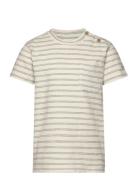 T-Shirt Ss Stripes Beige En Fant