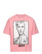 Nkfjabb Justinbieber Ss Boxy Top Box Unv Pink Name It