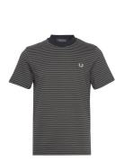 Fine Stripe Tee Black Fred Perry